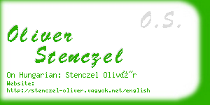 oliver stenczel business card